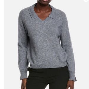 MINNIE ROSE Collared Cashmere Sweater